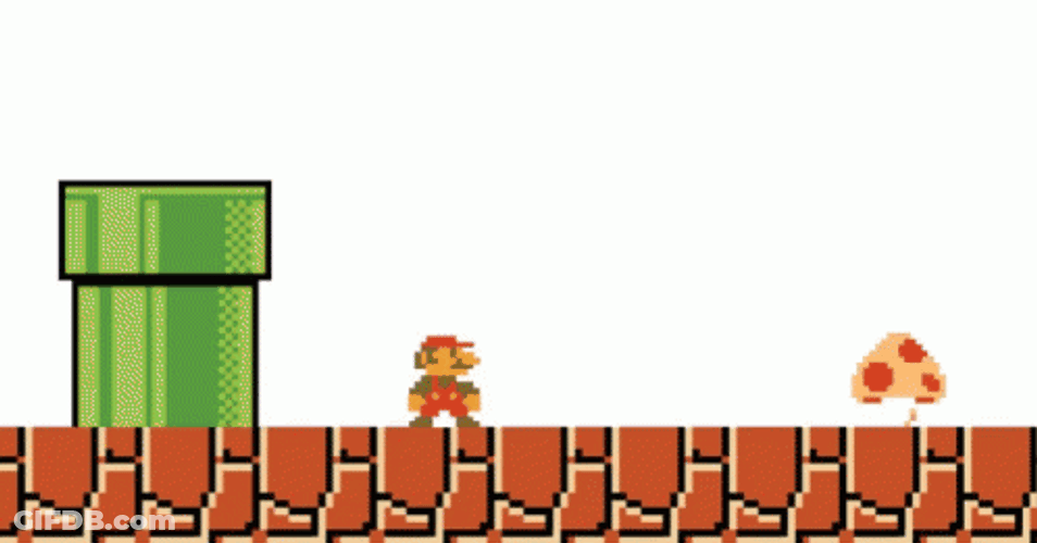 Super Mario Mushroom Big Upgrade GIF