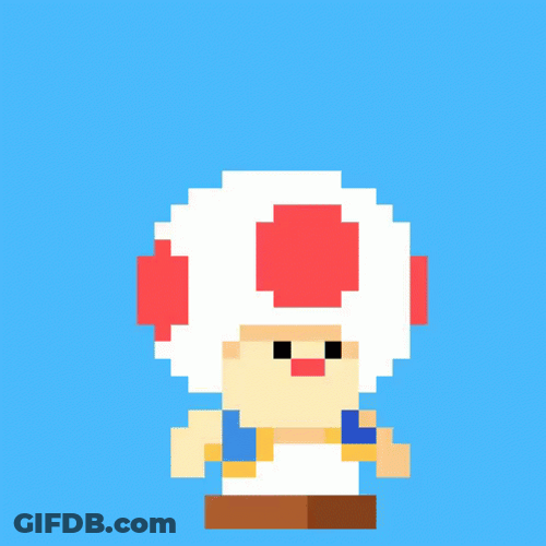 Super Mario Mushroom Dance Pixel GIF