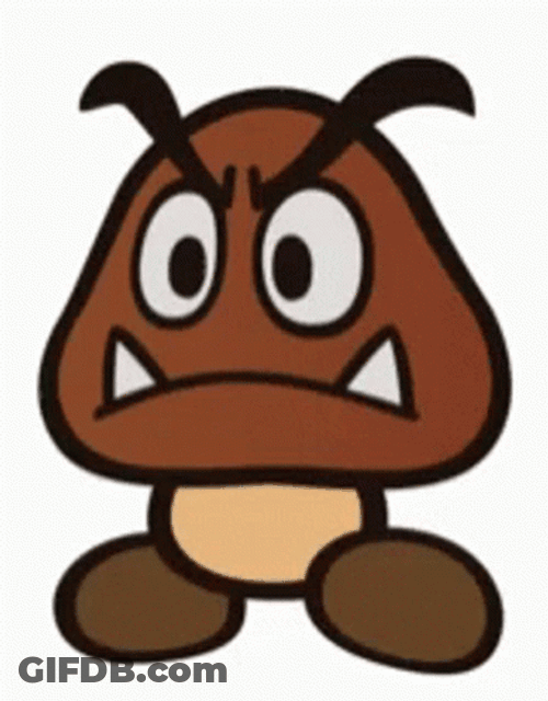 Super Mario Mushroom Goomba GIF