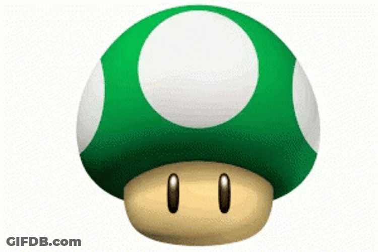 Super Mario Mushroom Green Toad Crack GIF