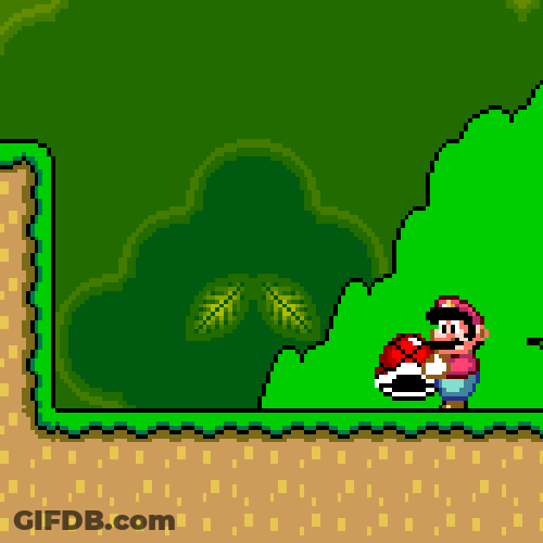 Super Mario Mushroom Level Points GIF