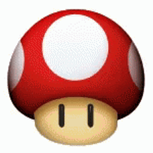 Super Mario Mushroom Red Toad Wiggle GIF
