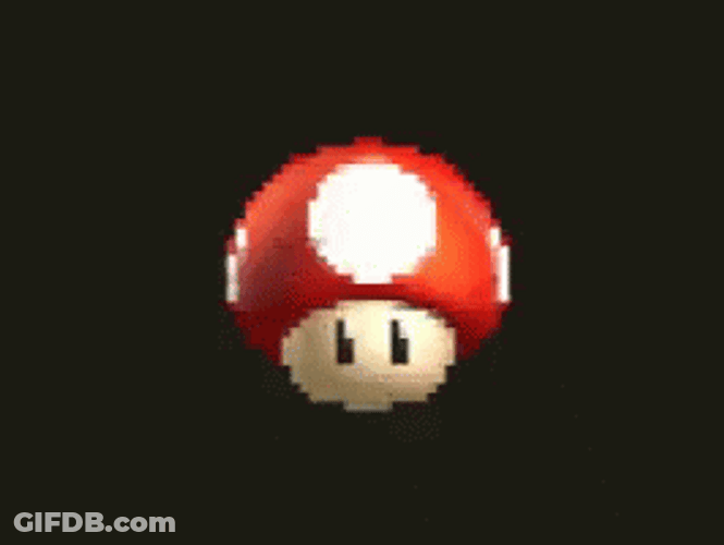 Super Mario Mushroom Spinning GIF