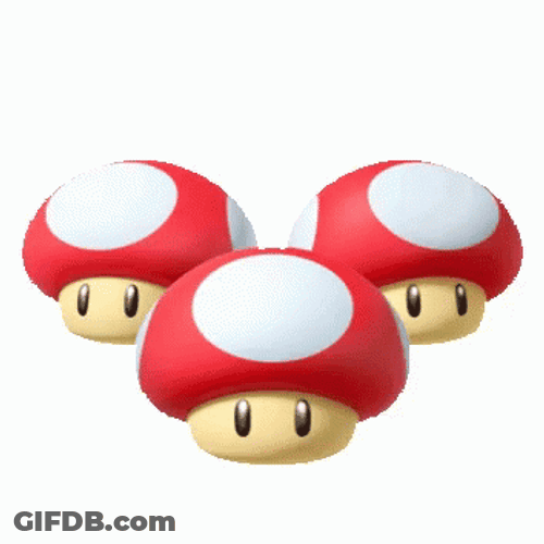 Super Mario Mushroom Three Toads GIF