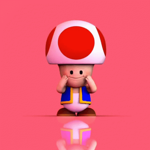 Super Mario Mushroom Toad NFT GIF