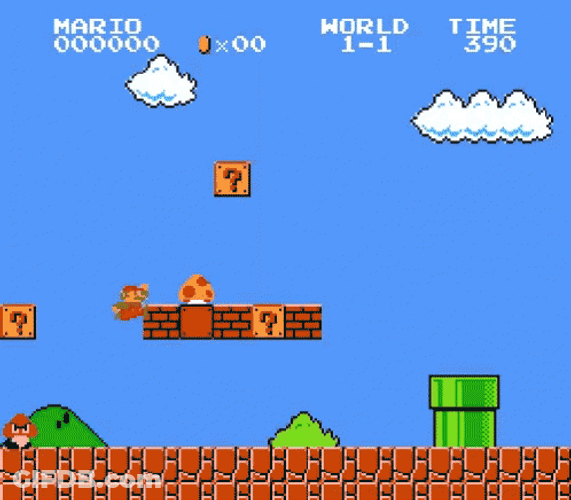 Super Mario Mushroom Trippy Effect GIF