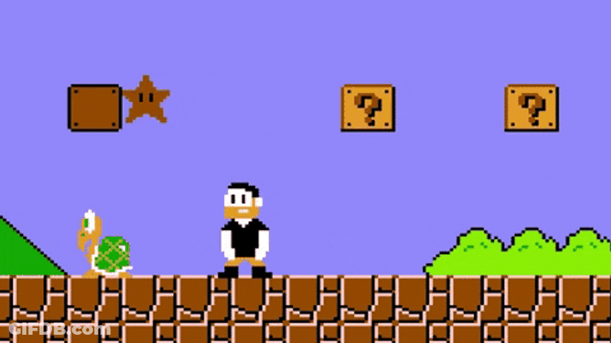 Super Mario Mushrooms Goomba Running GIF