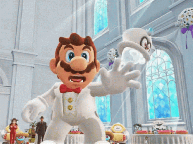 Super Mario Odyssey And Cappy GIF