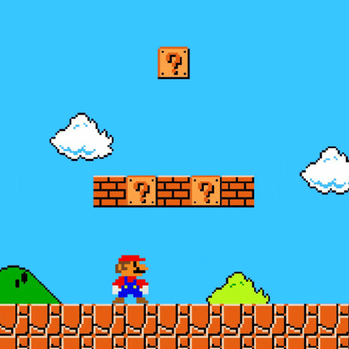 Super Mario Odyssey Jumping Hitting Cubes GIF