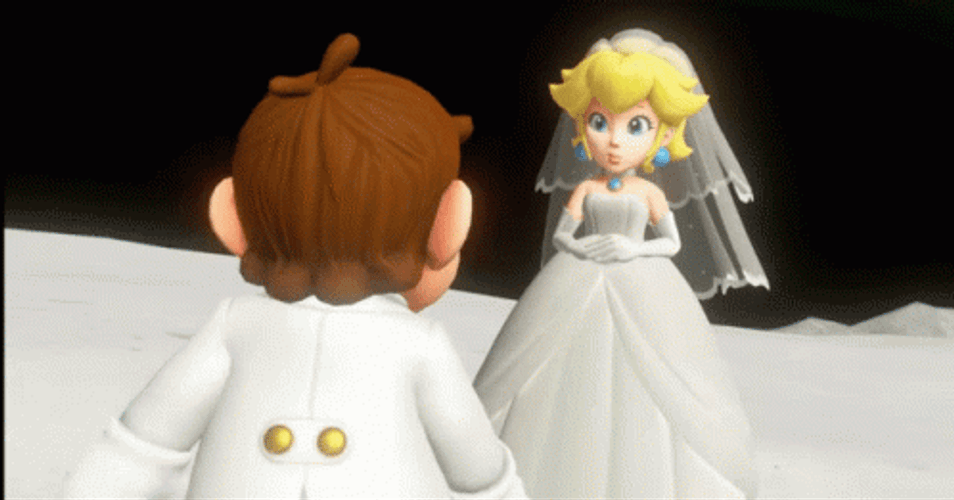 Super Mario Odyssey Princess Peach Wedding GIF
