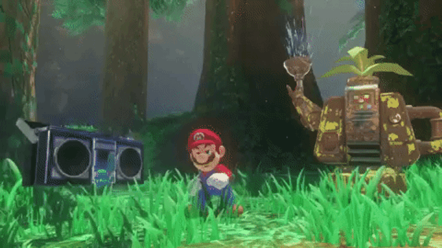 Super Mario Odyssey Radio And Tree GIF