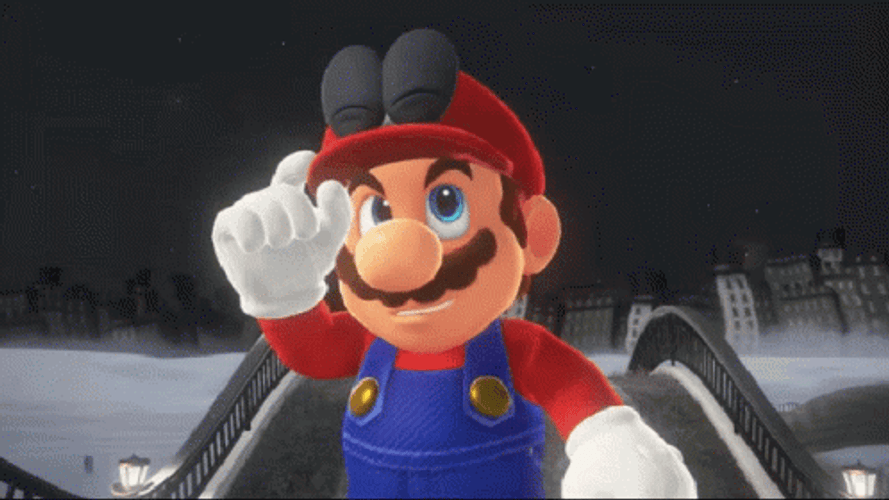 Super Mario Odyssey Throwing Boomerang Hat GIF
