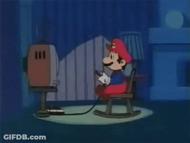 Super Mario Playing Video Game GIF