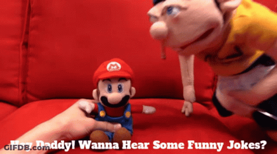 Super Mario Puppet Dad Joke GIF
