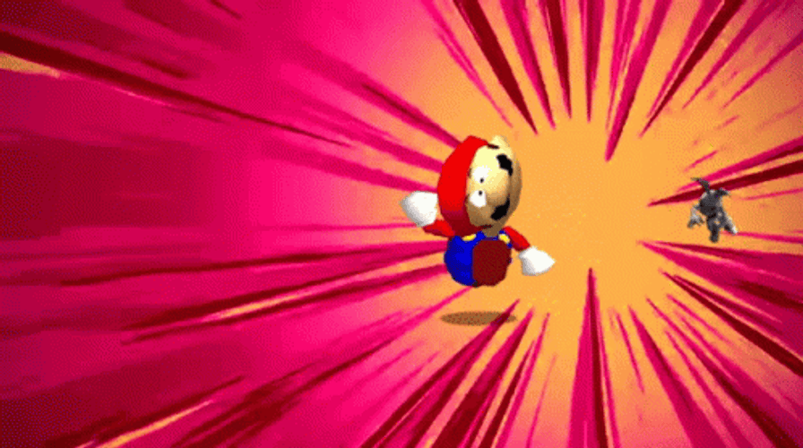 Super Mario Running Away GIF