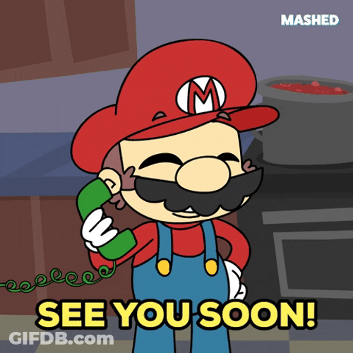 Super Mario See You Soon See Ya GIF