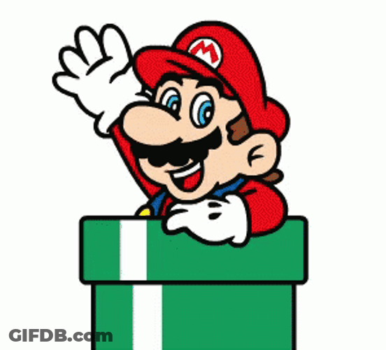 Super Mario Slipped Through Warp Pipe GIF