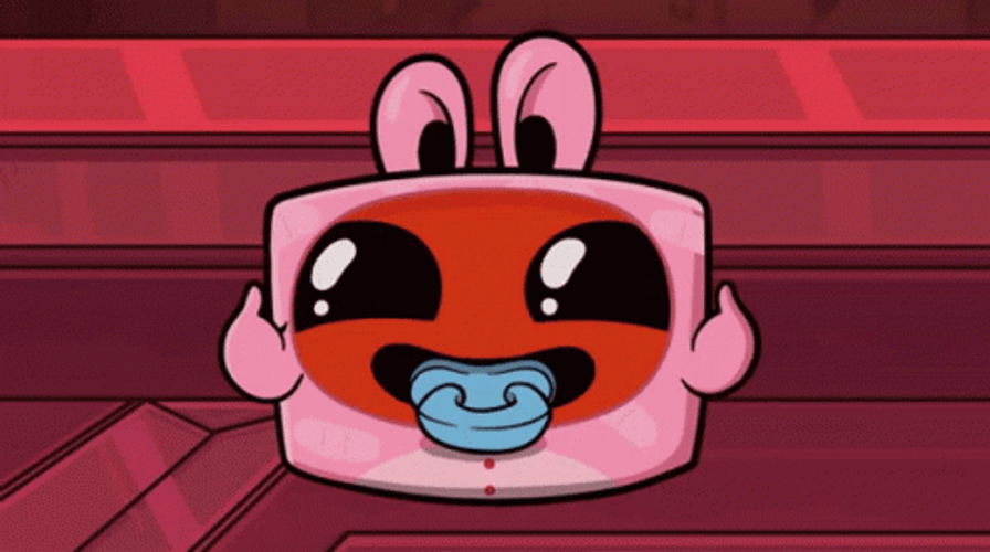 Super Meat Boy Abducting Nugget GIF