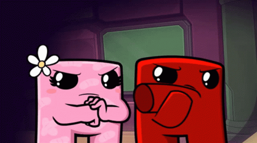 Super Meat Boy Bandage Girl Angry GIF