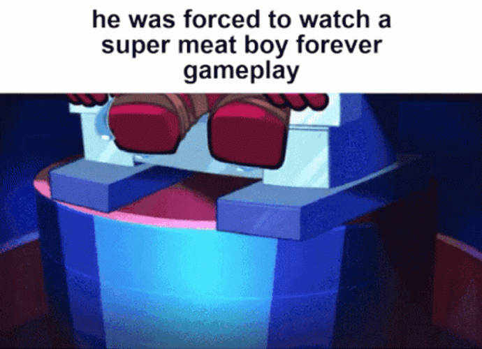 Super Meat Boy Forever Gameplay GIF