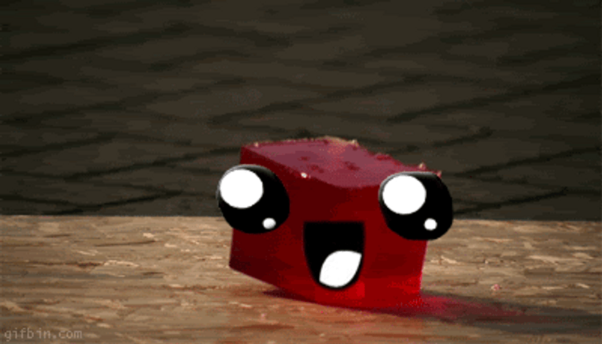 Super Meat Boy Trying To Fly GIF