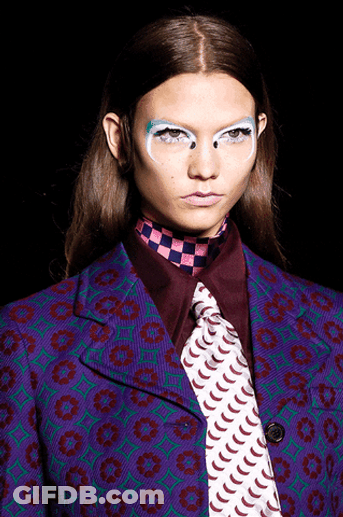 Super Model Karlie Kloss Blinking Her Eyes GIF
