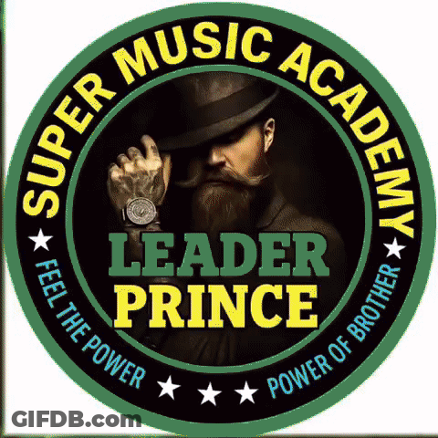 Super Music Academy Logo Man In Top Hat GIF
