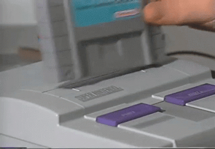 Super Nintendo Gaming Consoles GIF