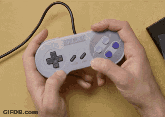 Super Nintendo Old Controller GIF