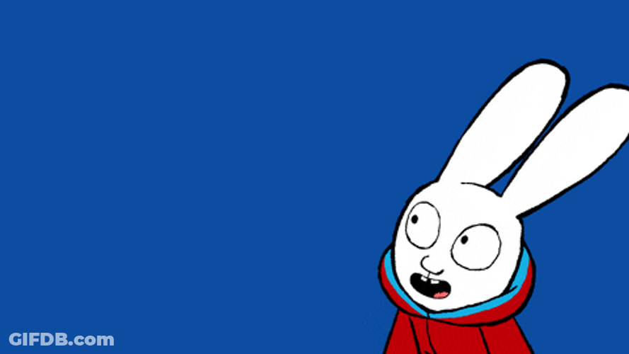Super Rabbit Cute Happy New Year GIF