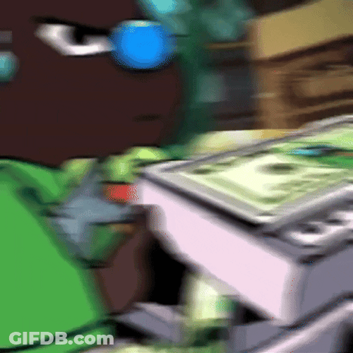 Super Rare Bear Shaking Money Meme GIF
