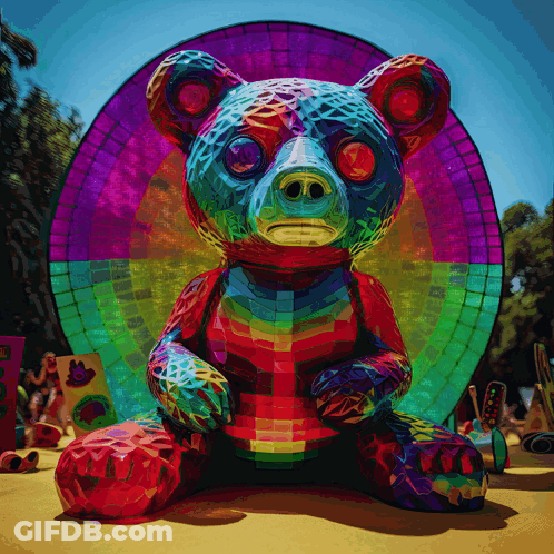 Super Rare Bears Poster Cartoon Flying GIF