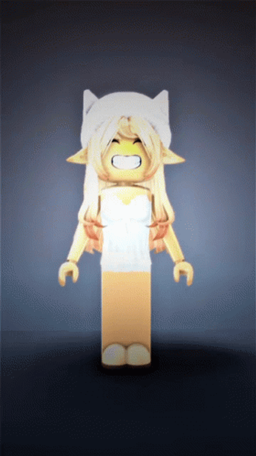 Super Roblox Girl Lightning Strike GIF