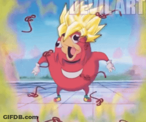 Super Saiyan Cartoon Character Dancing GIF