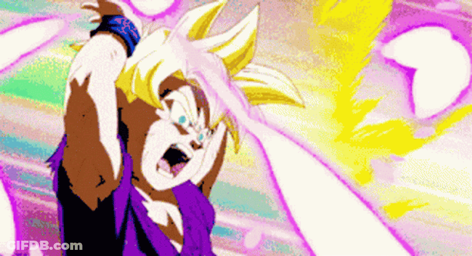 Super Saiyan Gohan Kame Hame Wave GIF