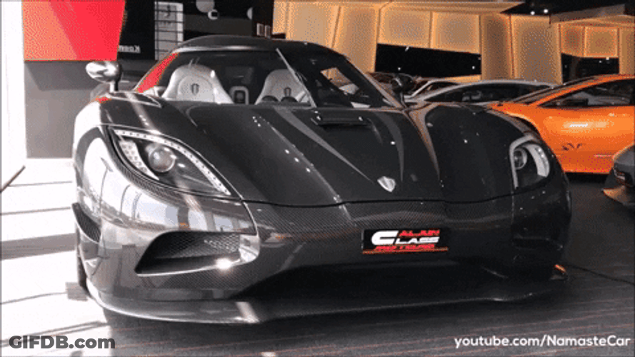 Super Sports Car Black Design GIF
