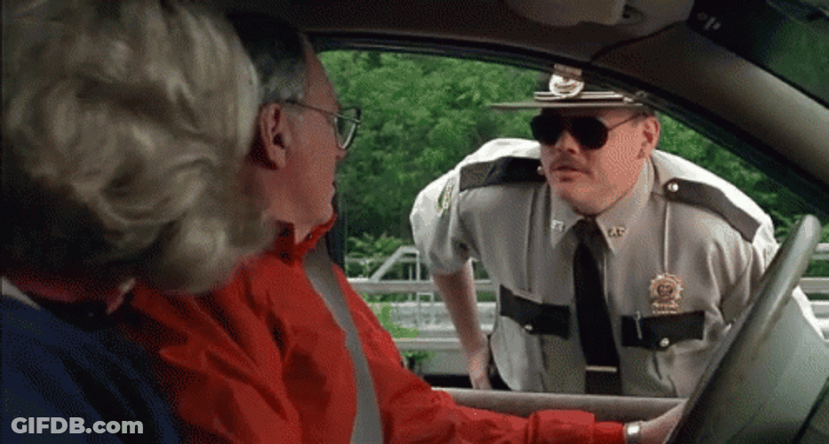 Super Troopers Stopped By Cop GIF