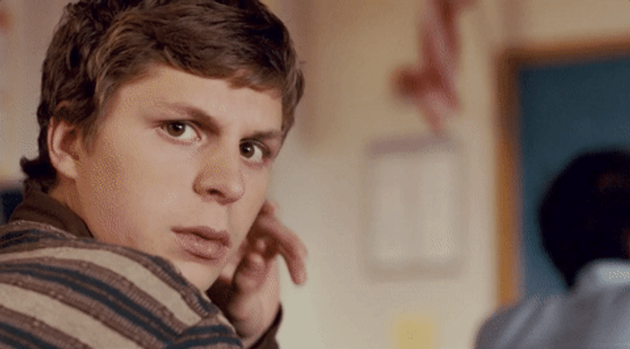 Superbad Michael Cera Looking Away GIF