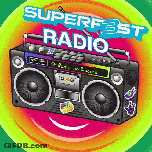 Superfest Radio Poster With Boombox GIF