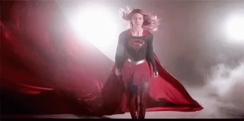 Supergirl Arrived From Then Skies GIF