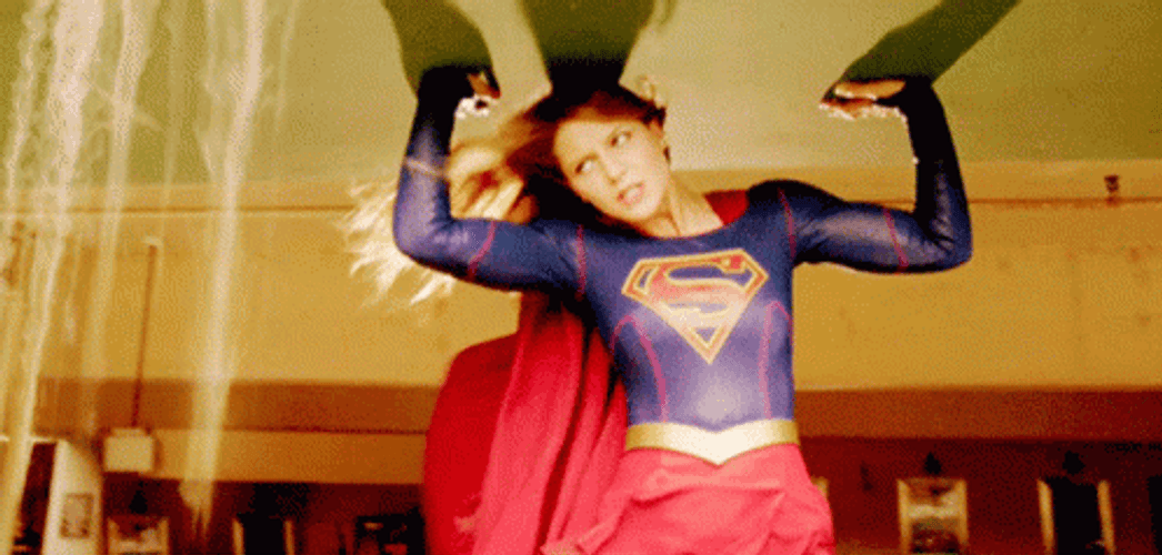 Supergirl Carrying The Whole Floor GIF