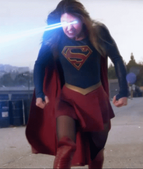 Supergirl Laser Eyes GIF