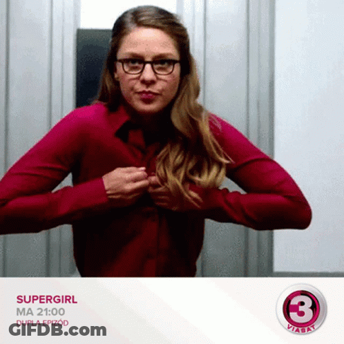 Supergirl Woman In Red Shirt GIF