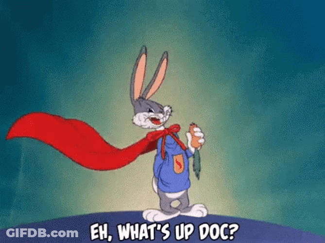 Superhero Bugs Bunny What's Up Doc GIF