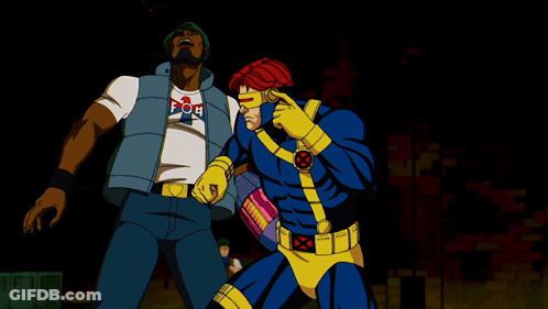 Superhero Cartoon With Red Hair GIF
