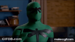 Superhero Crawling In Dirt Advertisement GIF