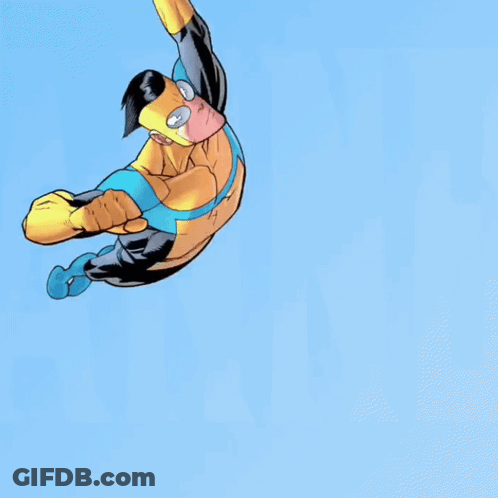 Superhero Flying Through Air GIF