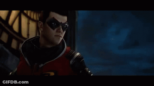 Superhero Flying With Green Light Behind GIF