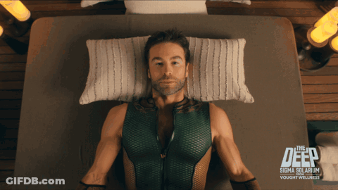 Superhero Lying In Bed Saying The Deep Sigma Solarium Vought Wellness GIF