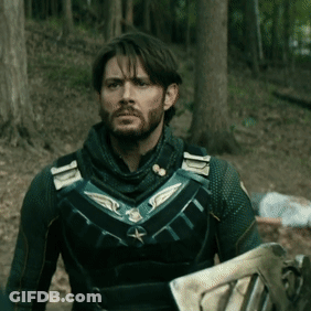 Superhero Man Holding Shield GIF